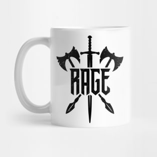 Barbarian Rage Weapons Vintage Mug